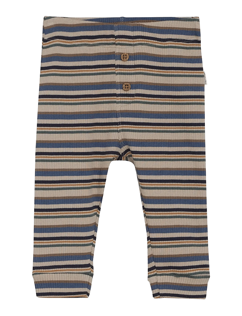 Minymo - Pants Y/D Rib - babybukser - china blue - 0
