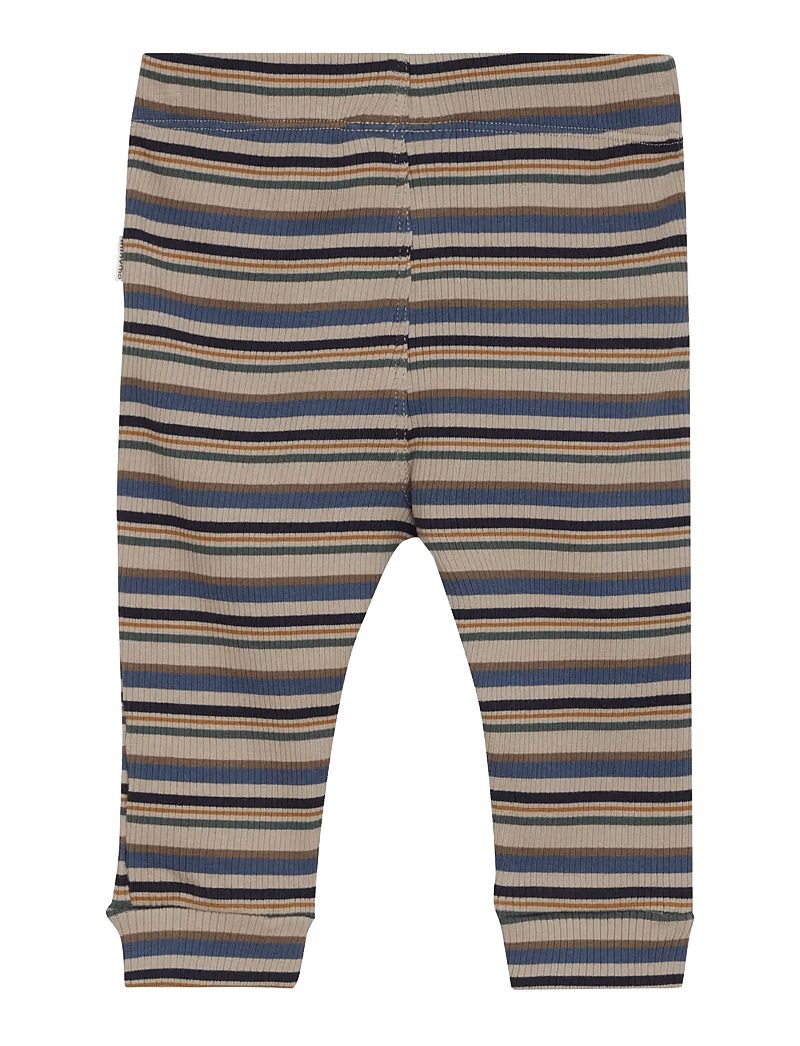 Minymo - Pants Y/D Rib - babybukser - china blue - 1