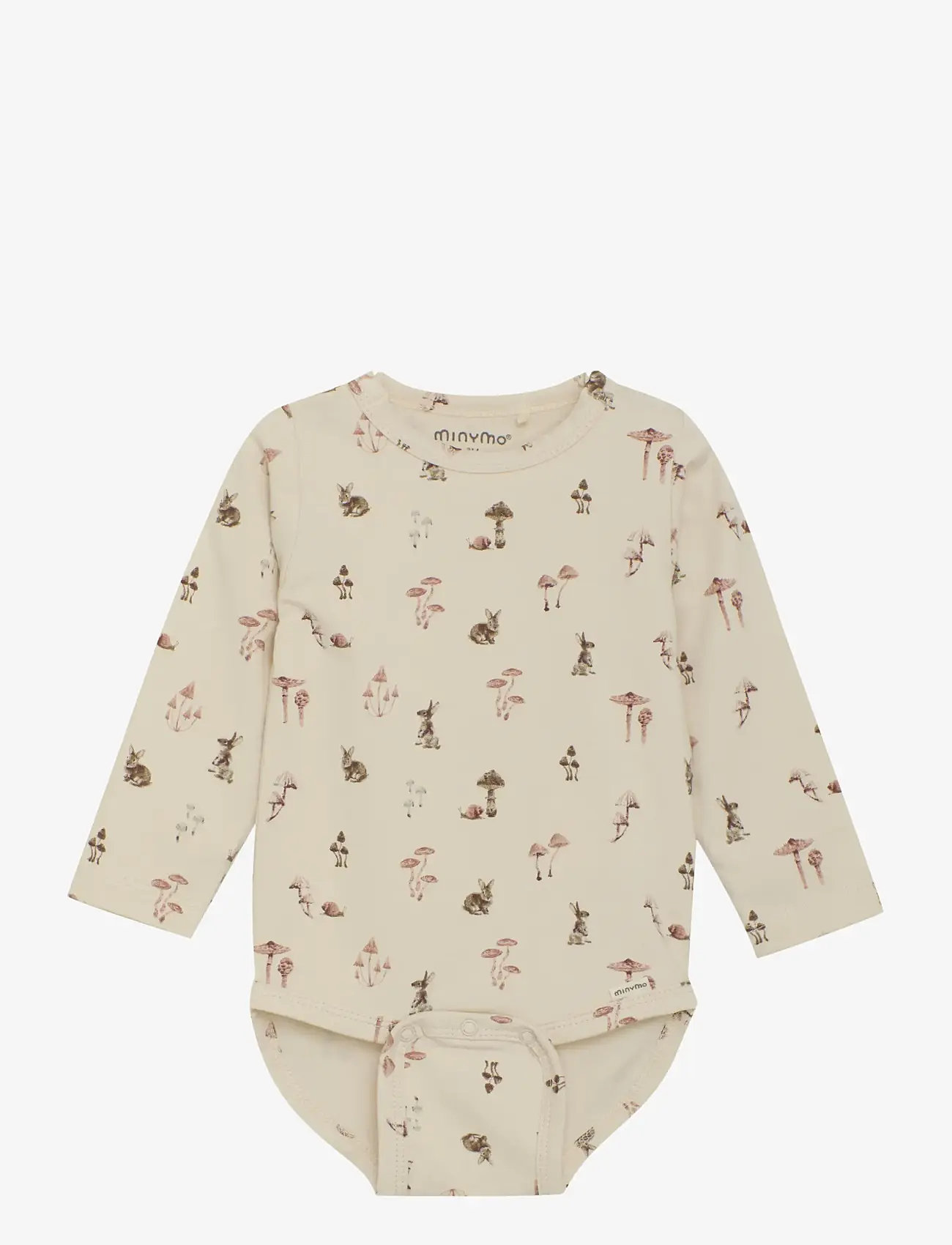 Minymo - Body LS AOP - långärmade bodysuits - sandshell - 0