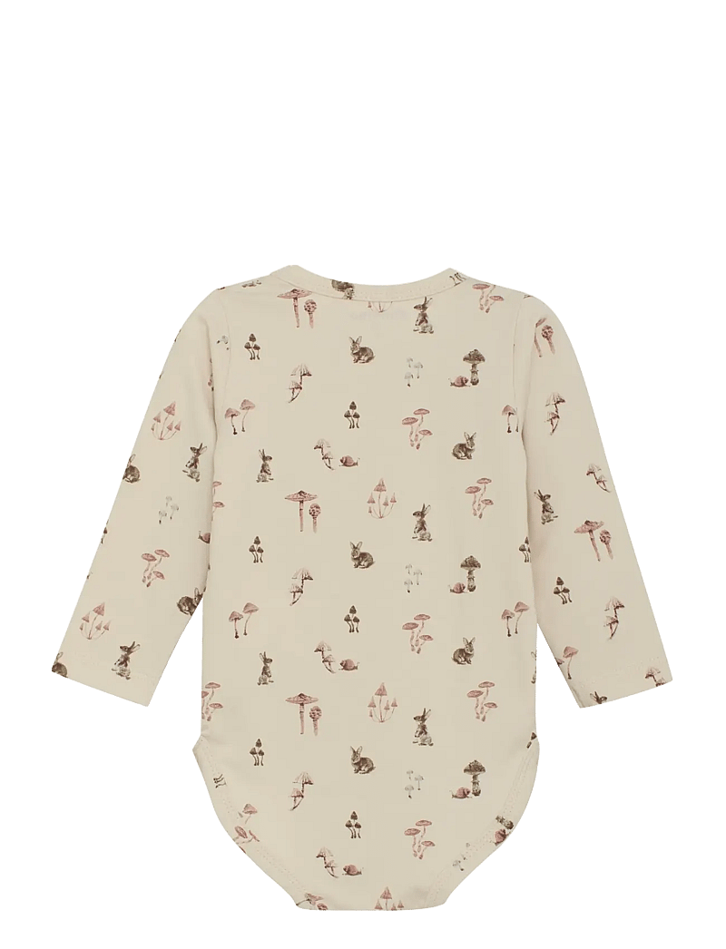 Minymo - Body LS AOP - långärmade bodysuits - sandshell - 1