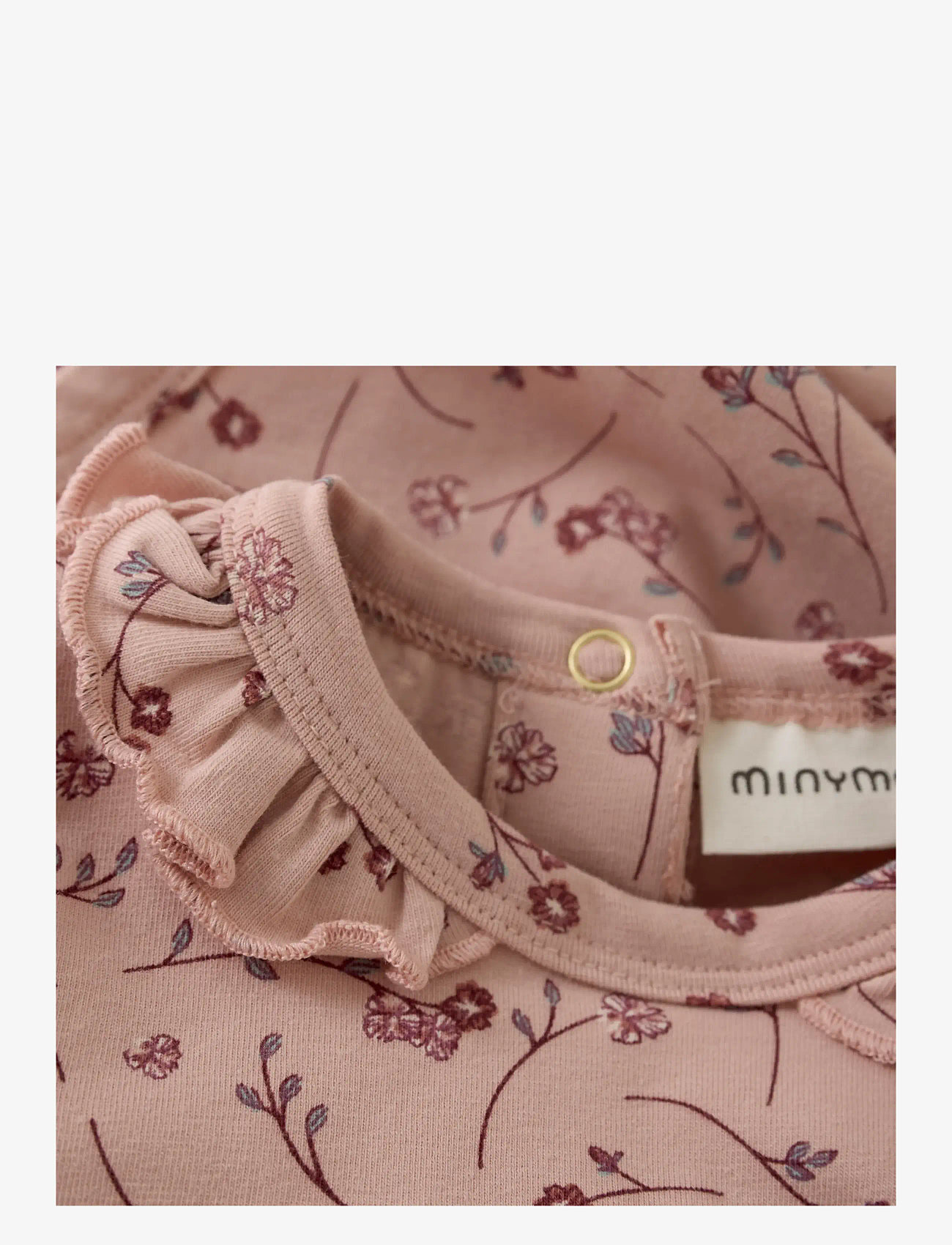 Minymo - Body LS AOP - langærmede heldragter - misty rose - 2