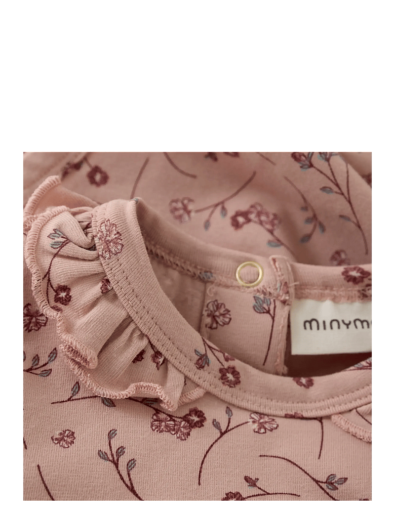 Minymo - Body LS AOP - langærmede heldragter - misty rose - 2