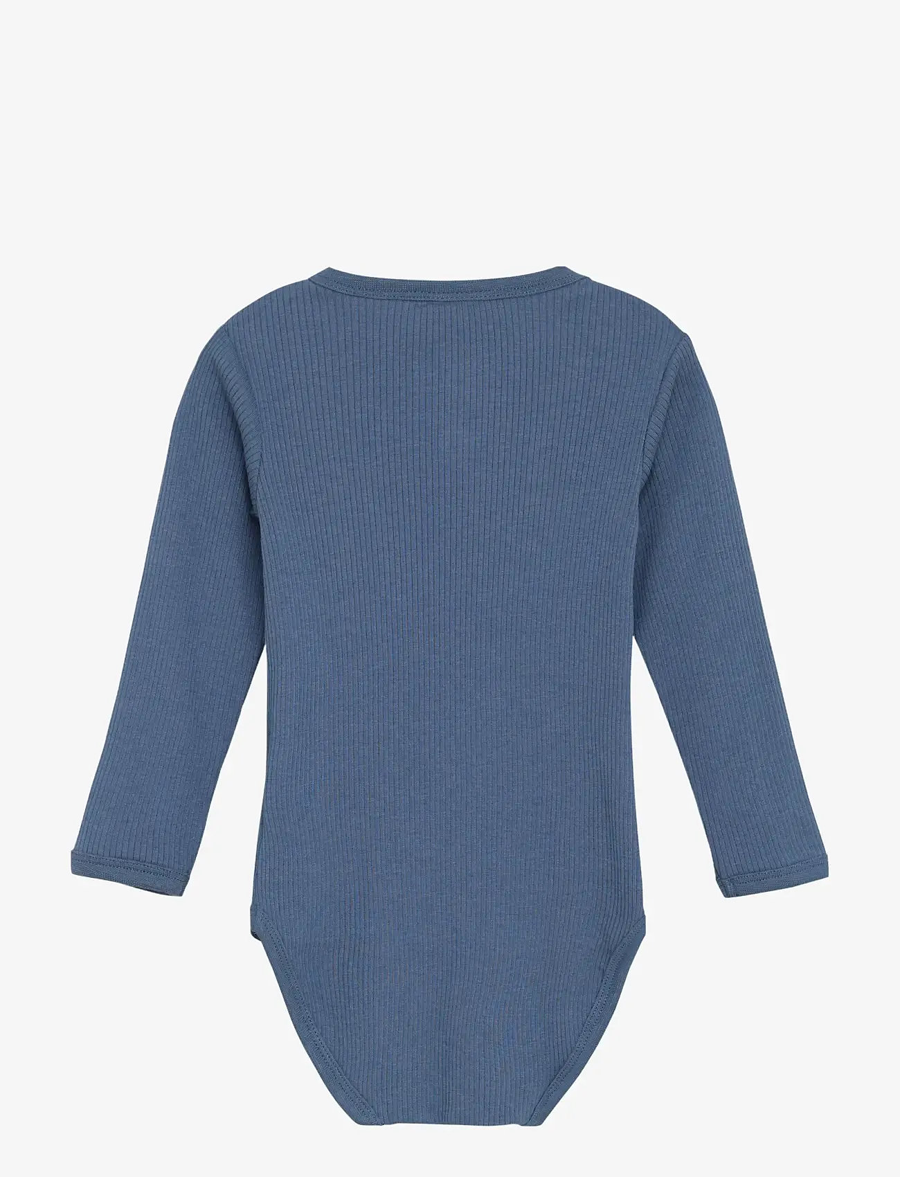 Minymo - Body LS Rib - långärmade - china blue - 1
