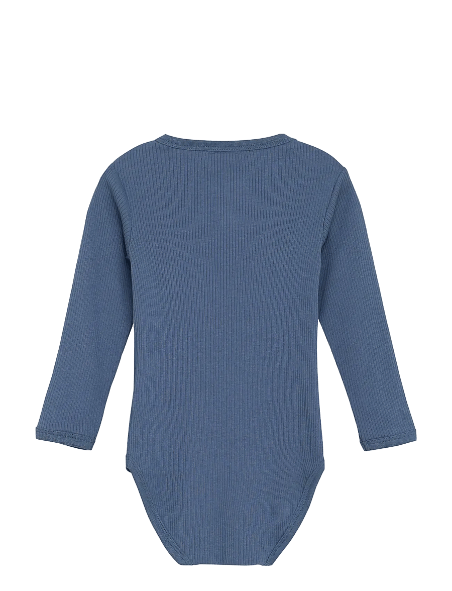 Minymo - Body LS Rib - langerma - china blue - 1