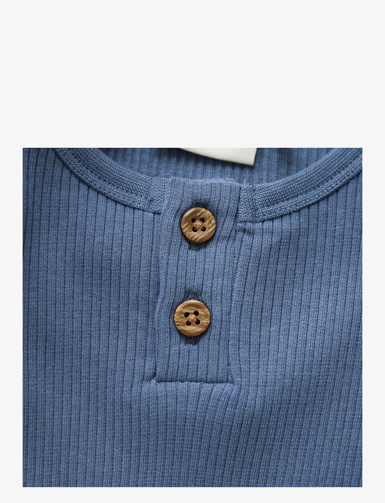 Minymo - Body LS Rib - långärmade - china blue - 2