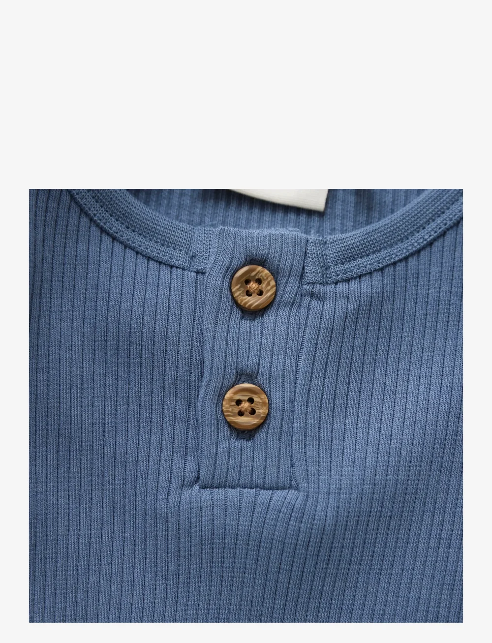 Minymo - Body LS Rib - långärmade - china blue - 2