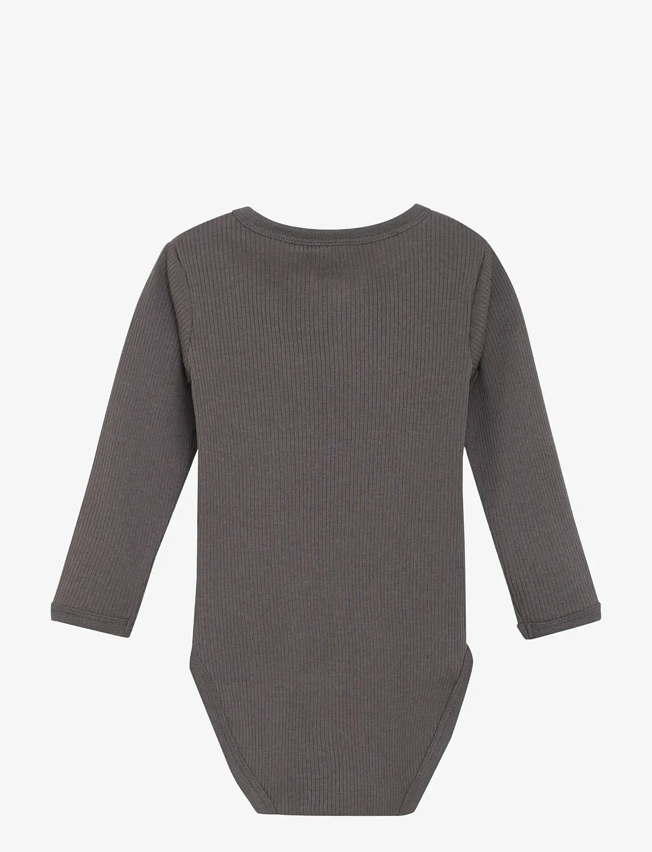 Minymo - Body LS Rib - pikkade varrukatega - dark gull grey - 1