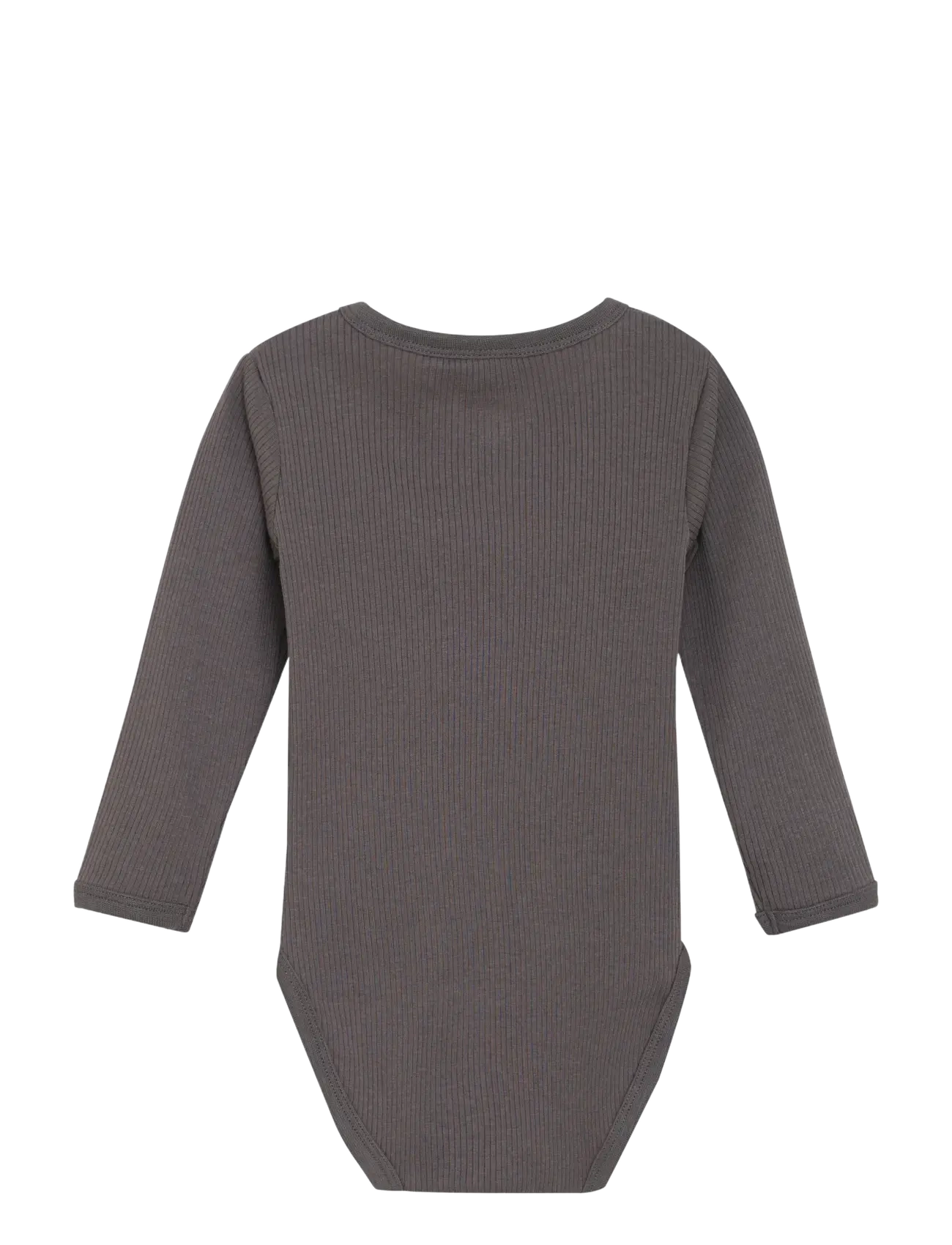 Minymo - Body LS Rib - langärmelig - dark gull grey - 1