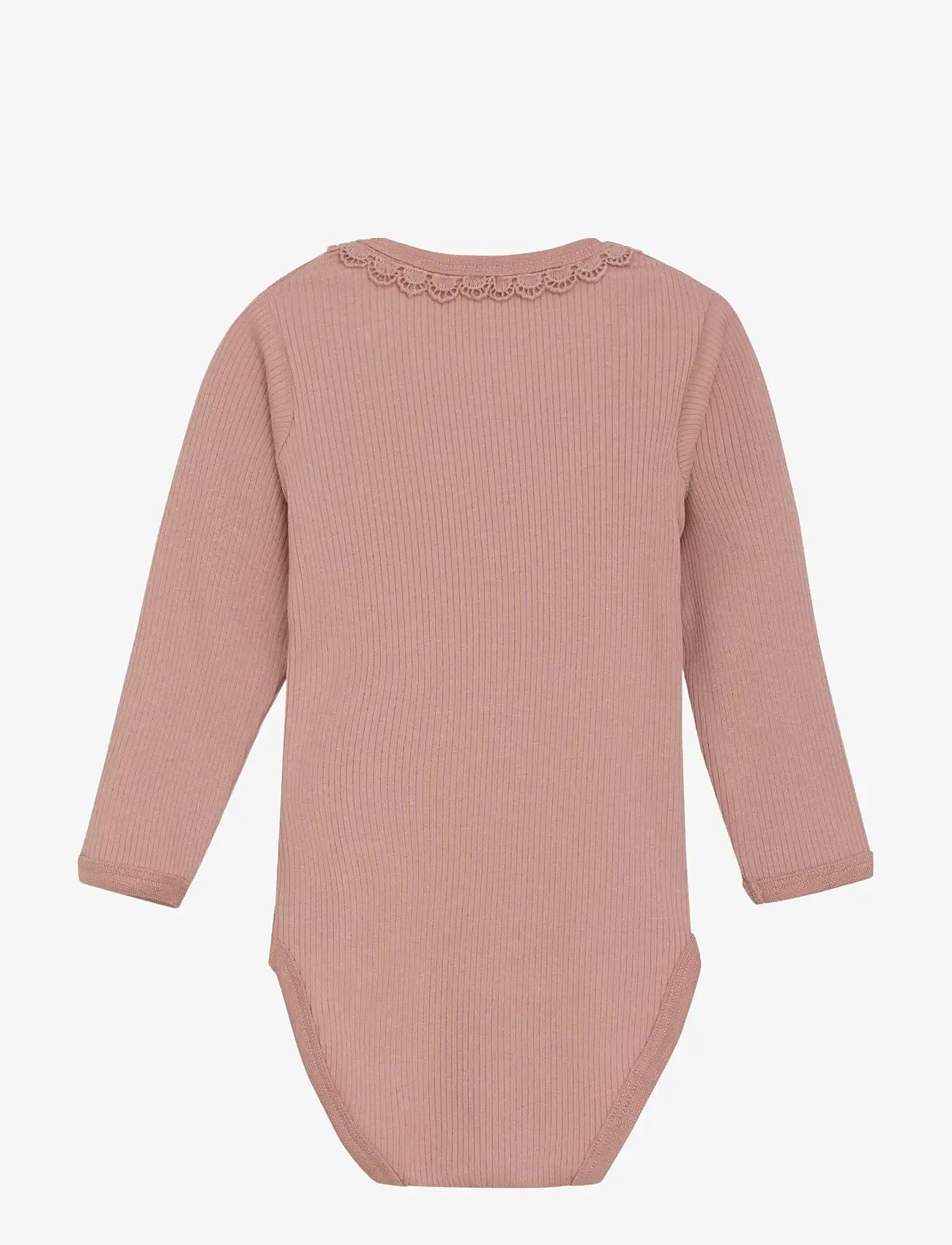 Minymo - Body LS Rib - långärmade - misty rose - 2