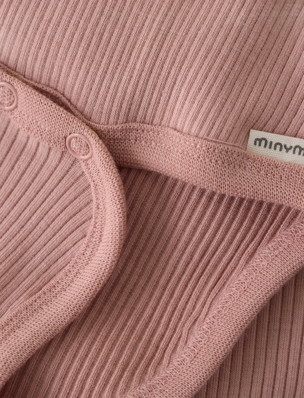 Minymo - Body LS Rib - långärmade - misty rose - 3