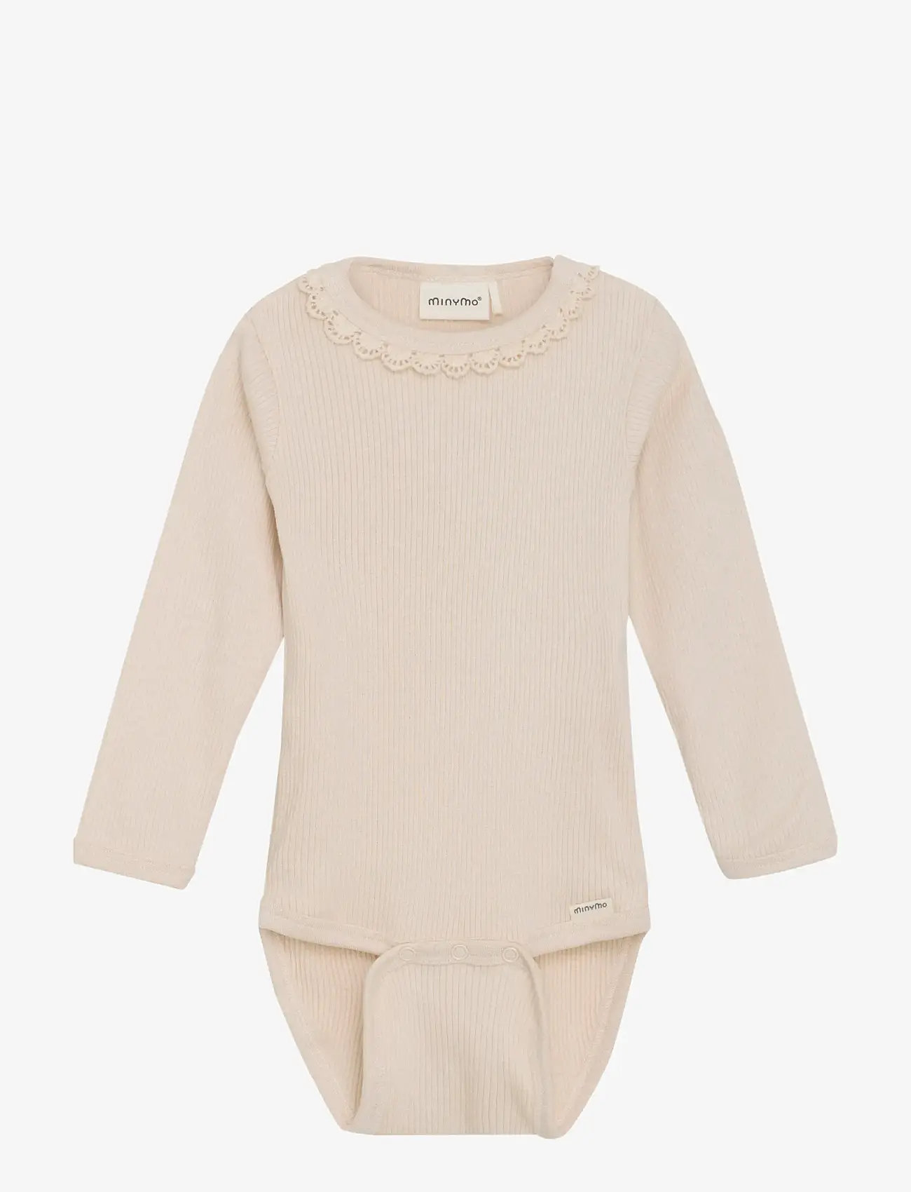 Minymo - Body LS Rib - long-sleeved - sandshell - 1