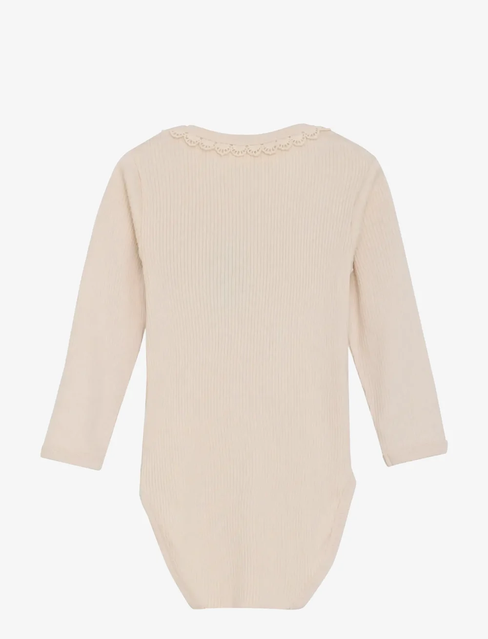 Minymo - Body LS Rib - långärmade - sandshell - 2