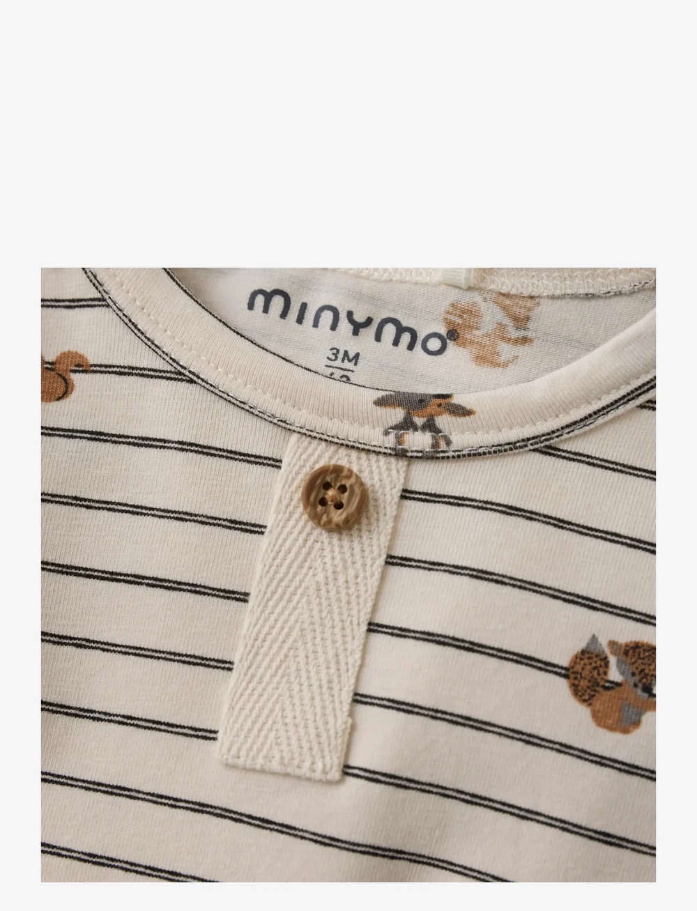 Minymo - Body LS AOP - langärmelig - sandshell - 2