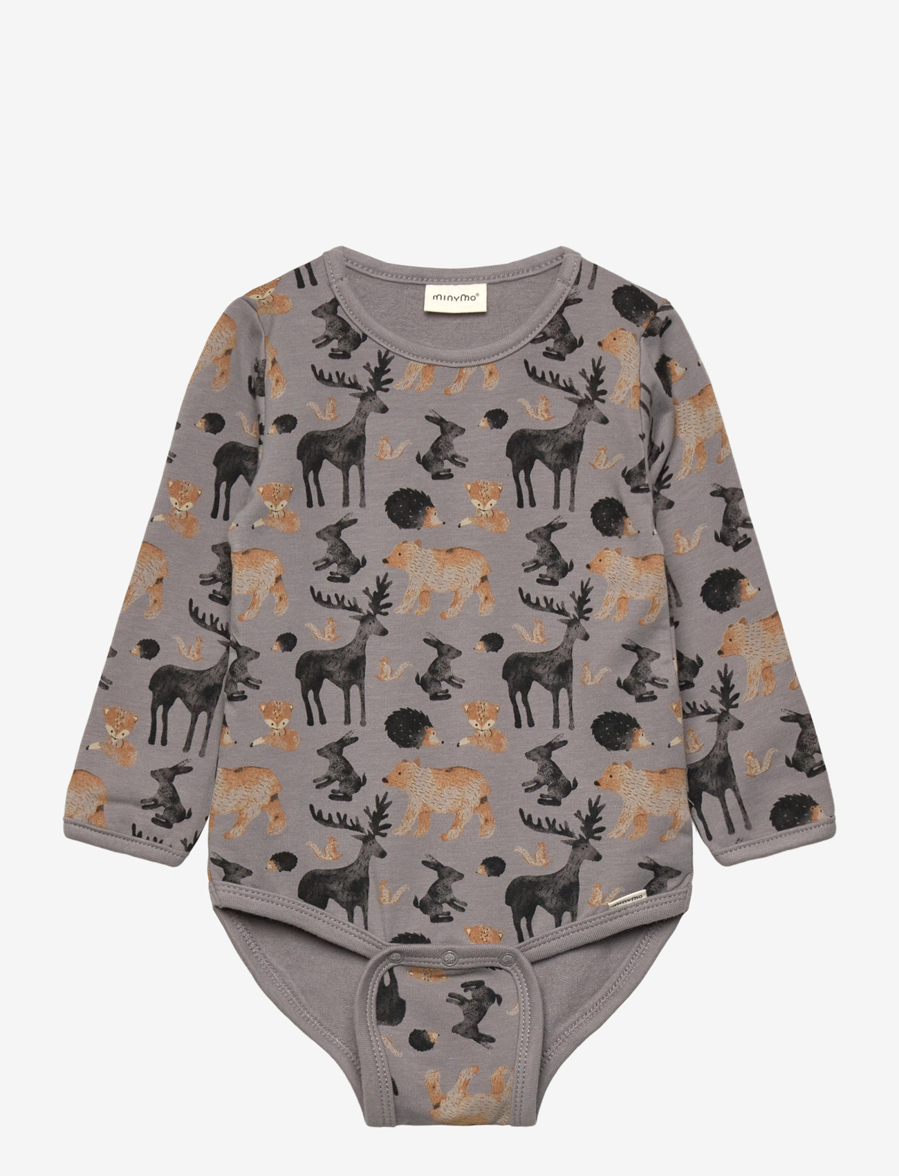 Minymo - Body LS AOP Sweat - långärmade bodies - cloudburst - 0