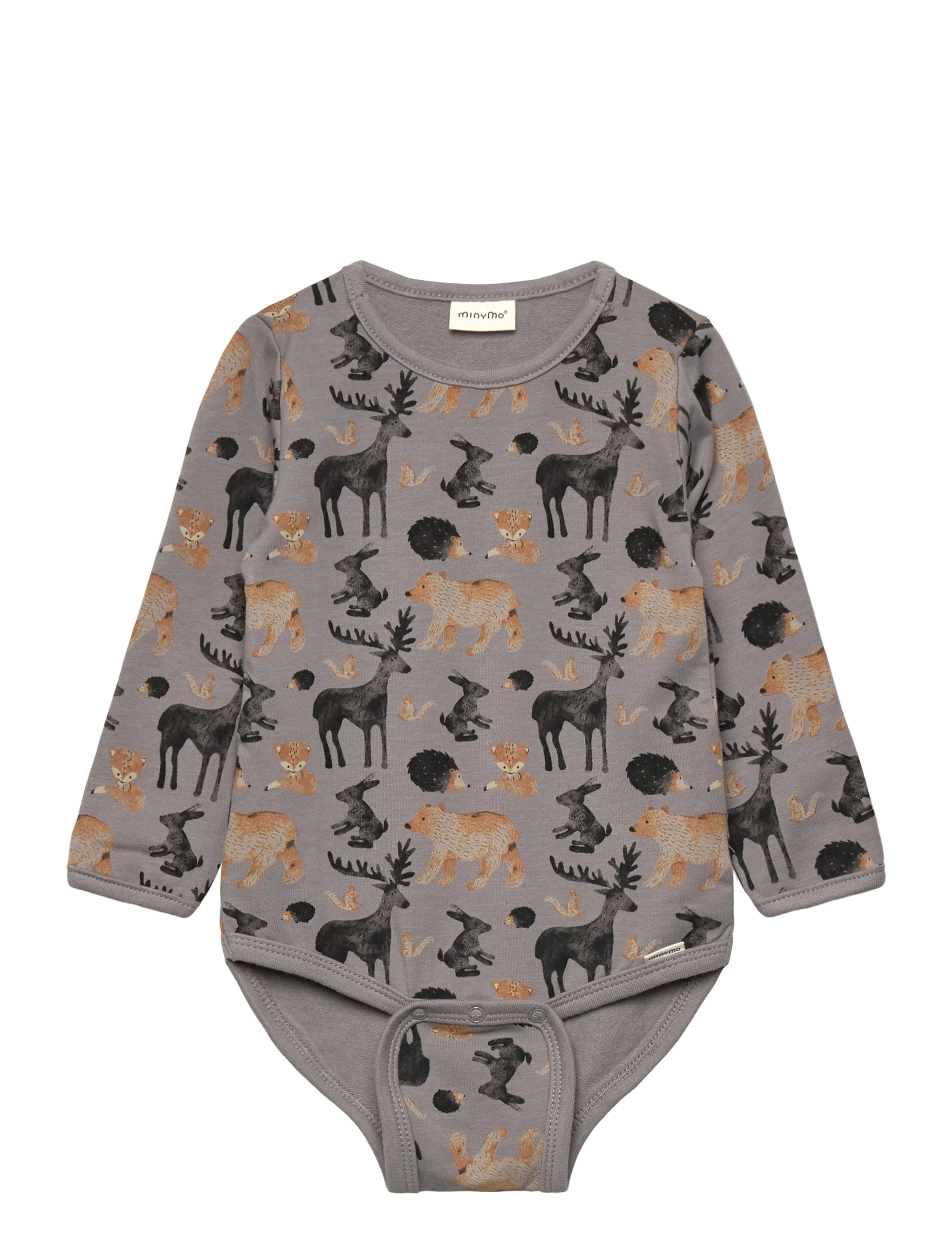 Minymo Body LS AOP Sweat - Heldragter - CLOUDBURST / grey