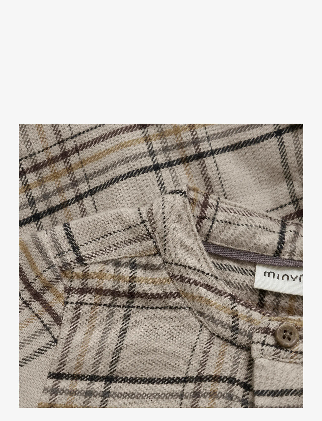 Minymo - Body LS Check - oxford tan - 2