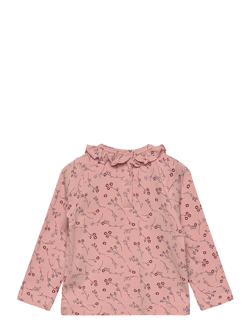Minymo - T-shirt LS AOP - long-sleeved t-shirts - misty rose - 1