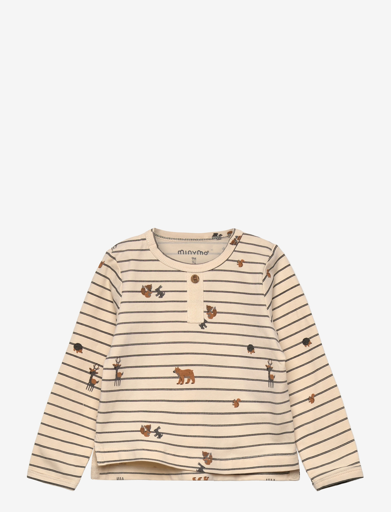 Minymo - T-shirt LS AOP - langärmelig - sandshell - 0