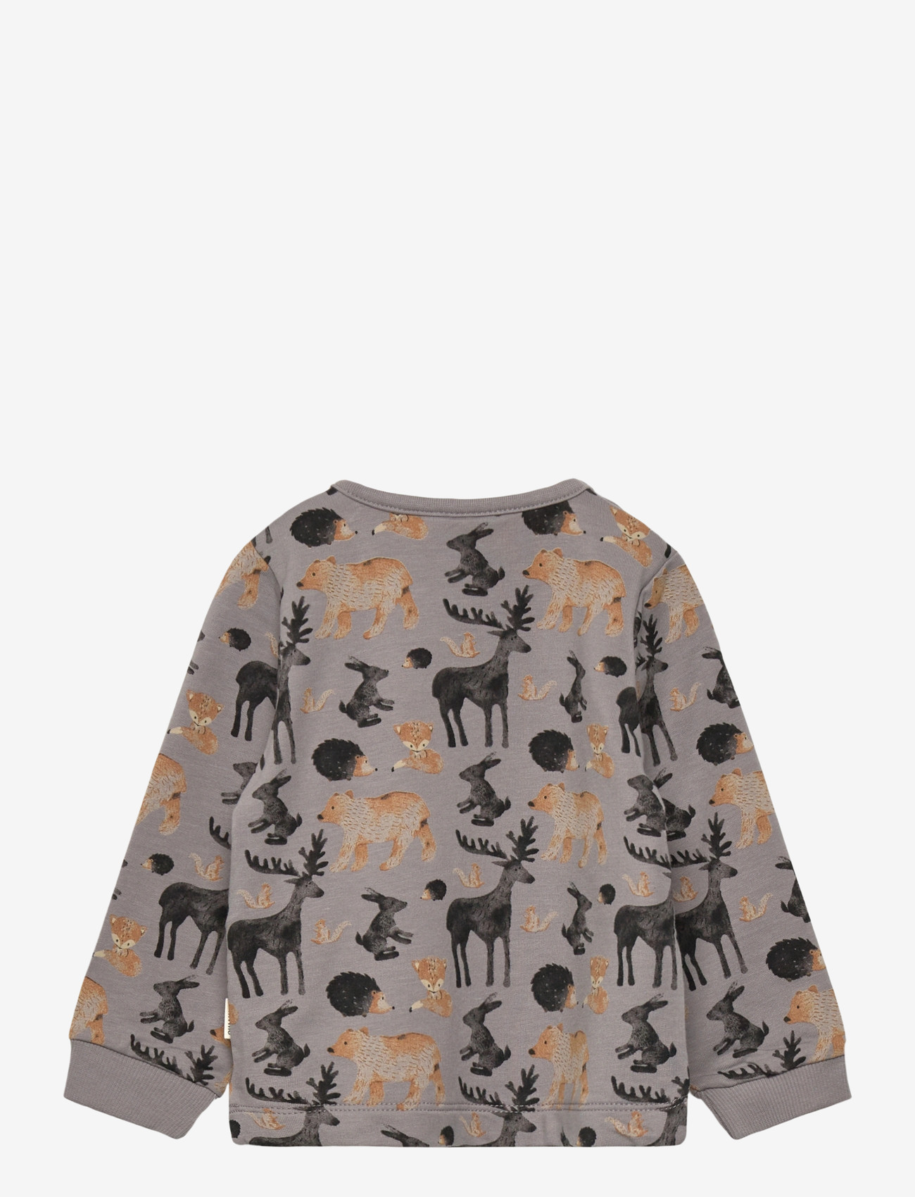 Minymo - T-shirt LS AOP Sweat - long-sleeved t-shirts - cloudburst - 1