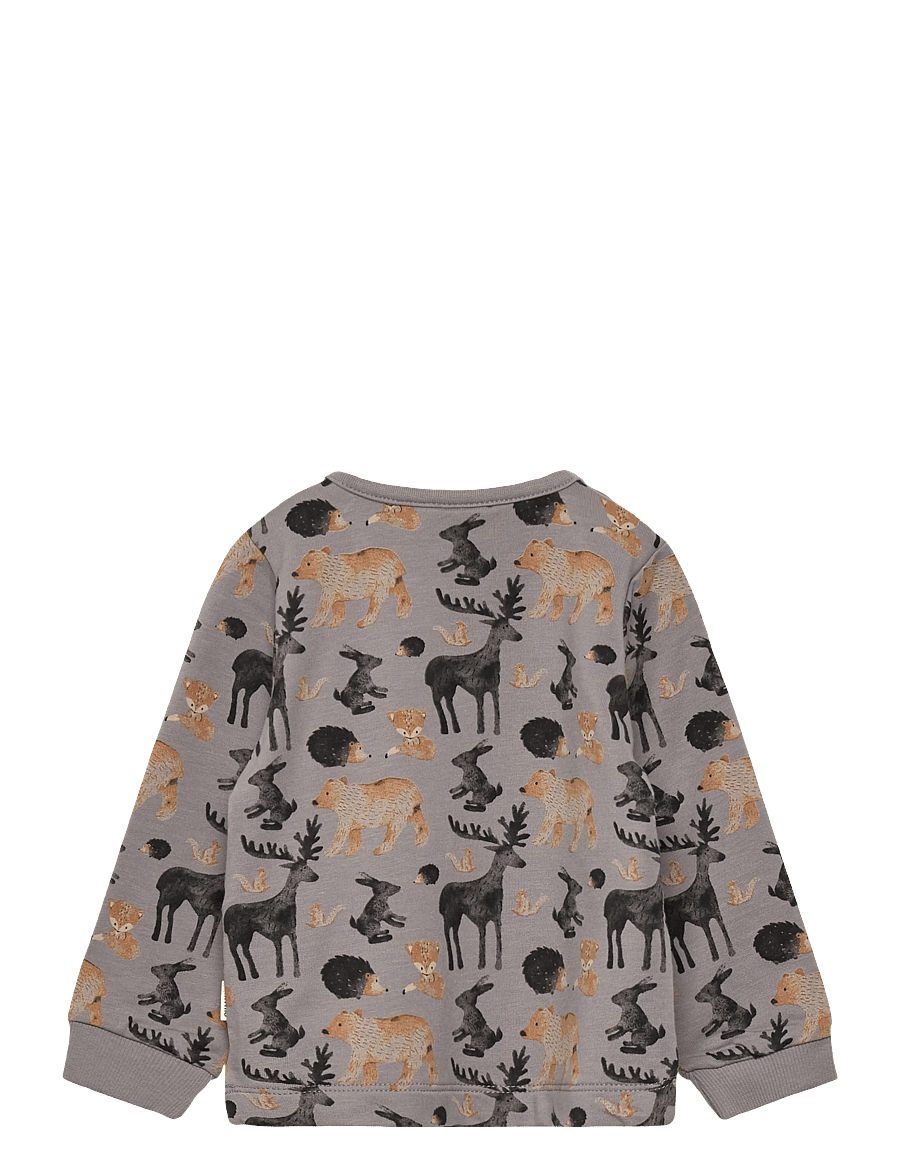 Minymo - T-shirt LS AOP Sweat - lange mouwen - cloudburst - 1