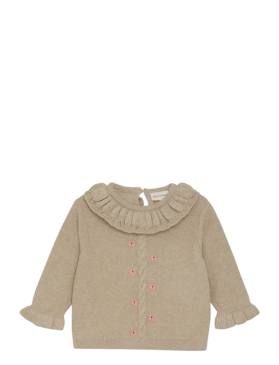 Minymo - Pullover Knit - trøjer - beige melange - 0