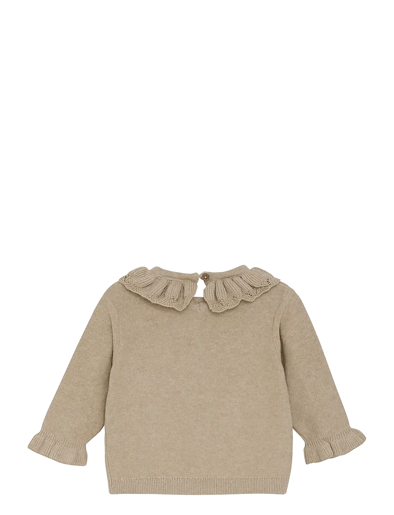 Minymo - Pullover Knit - jumpers - beige melange - 1