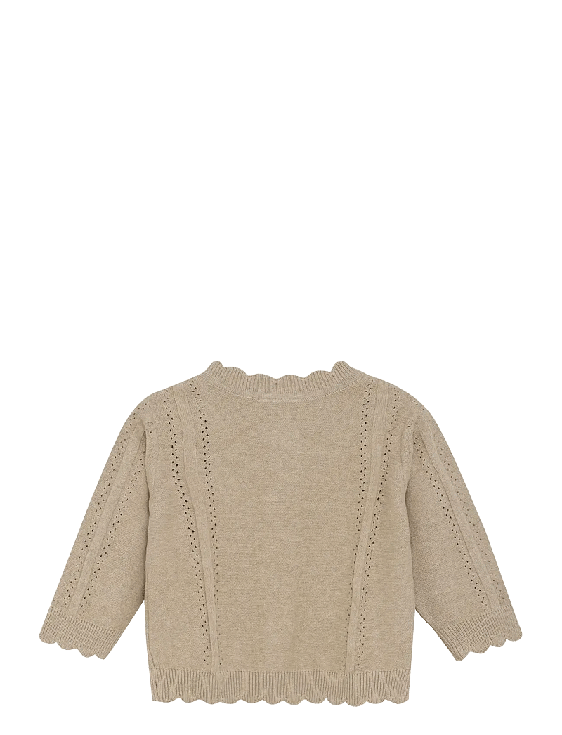 Minymo - Cardigan Knit - cardigans - beige melange - 1