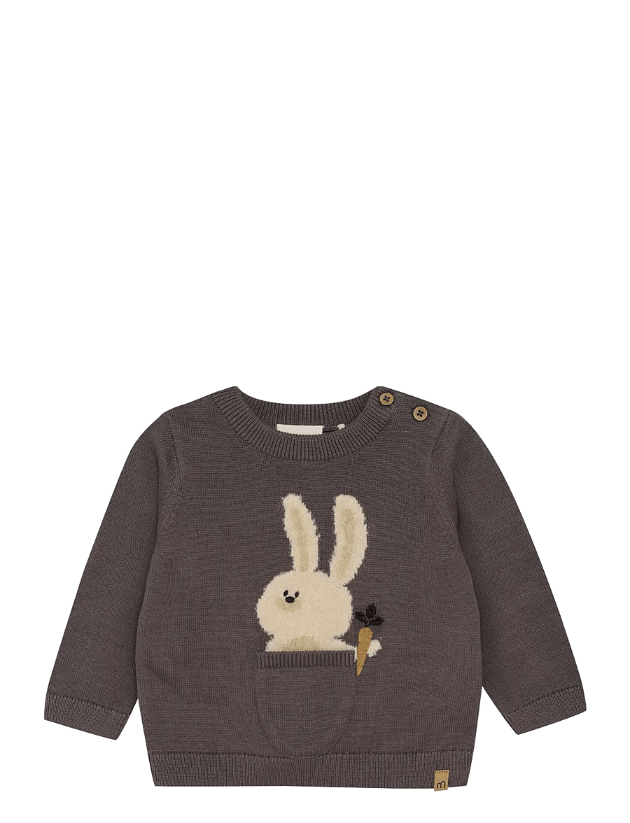 Minymo - Pullover Knit - jumpers - dark gull grey - 0
