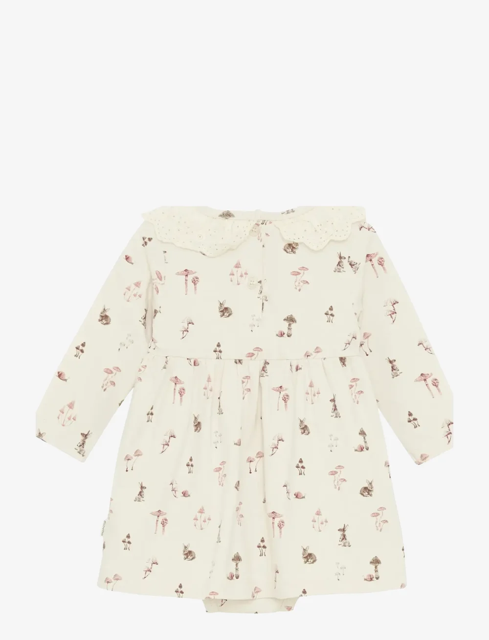 Minymo - Dress LS AOP - langärmelige babykleider - sandshell - 2