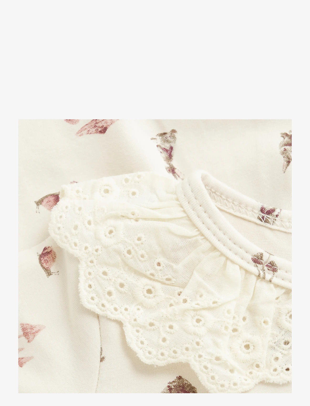 Minymo - Dress LS AOP - langärmelige babykleider - sandshell - 3