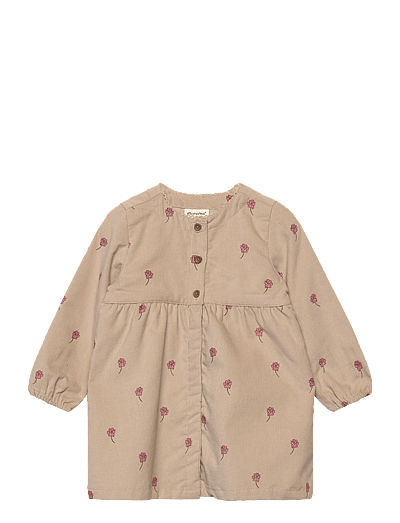 Minymo Dress Corduroy w. Lining - Långärmade babyklänningar - OXFORD TAN / beige