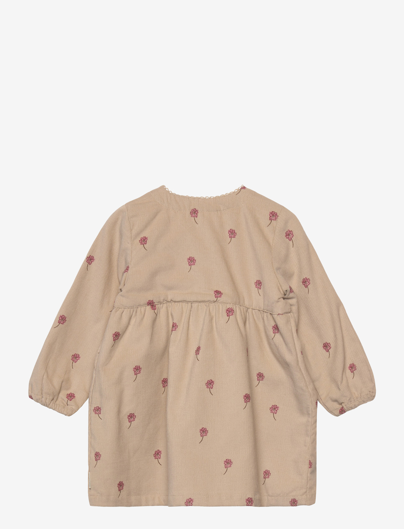 Minymo - Dress Corduroy w. Lining - langærmede babykjoler - oxford tan - 1