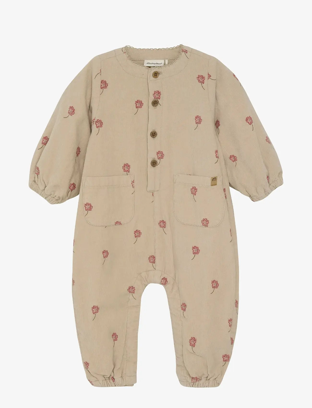 Minymo - Suit Corduroy w. Lining - langærmede heldragter - oxford tan - 0