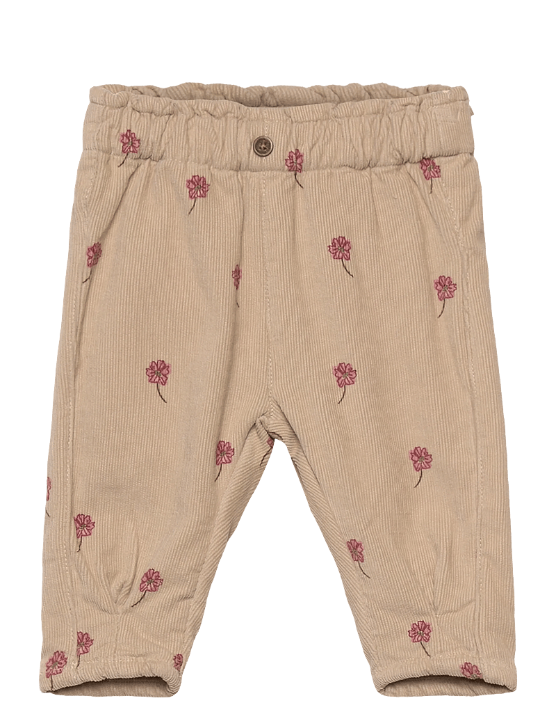 Minymo - Pants Corduroy w. Lining - beebipüksid - oxford tan - 0