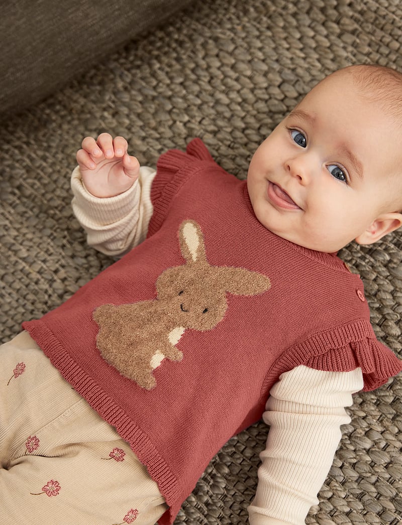 Minymo - Pants Corduroy w. Lining - beebipüksid - oxford tan - 2