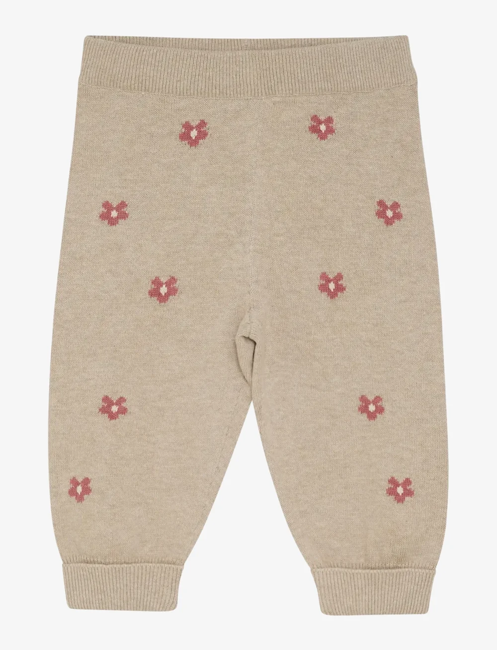 Minymo - Pants Knit - mjukisbyxor - beige melange - 0