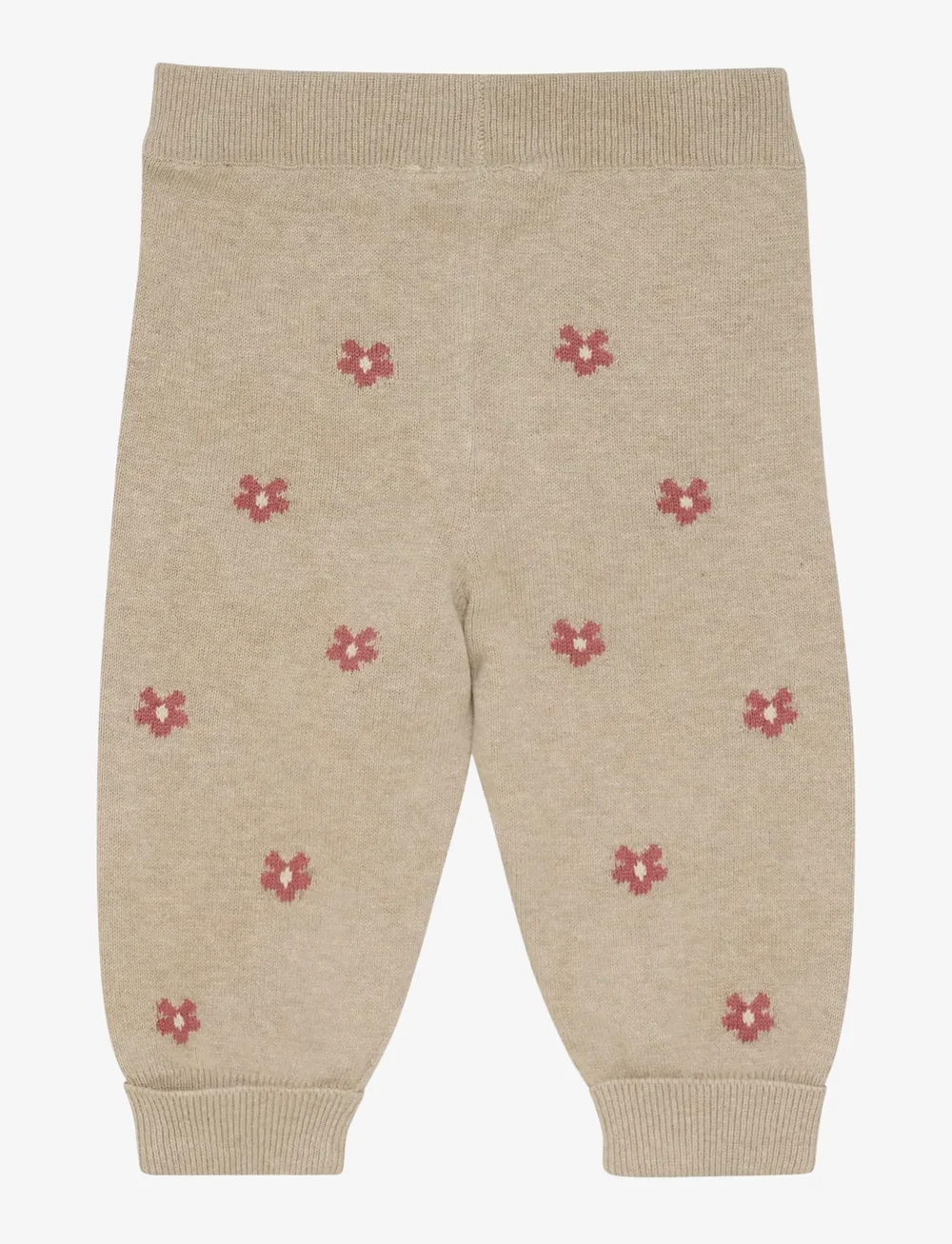 Minymo - Pants Knit - mjukisbyxor - beige melange - 1