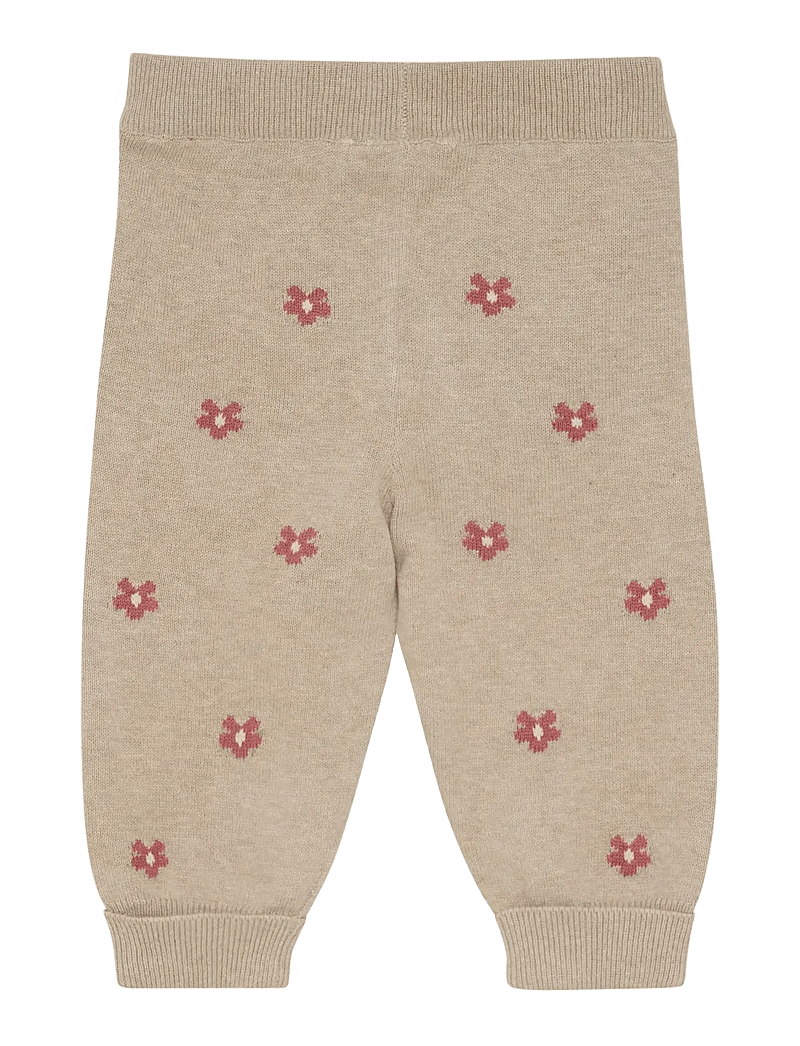 Minymo - Pants Knit - sporta bikses - beige melange - 1