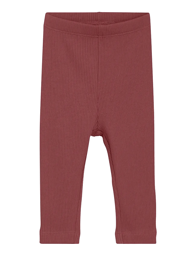 Minymo - Leggings Rib - leggings - withered rose - 0