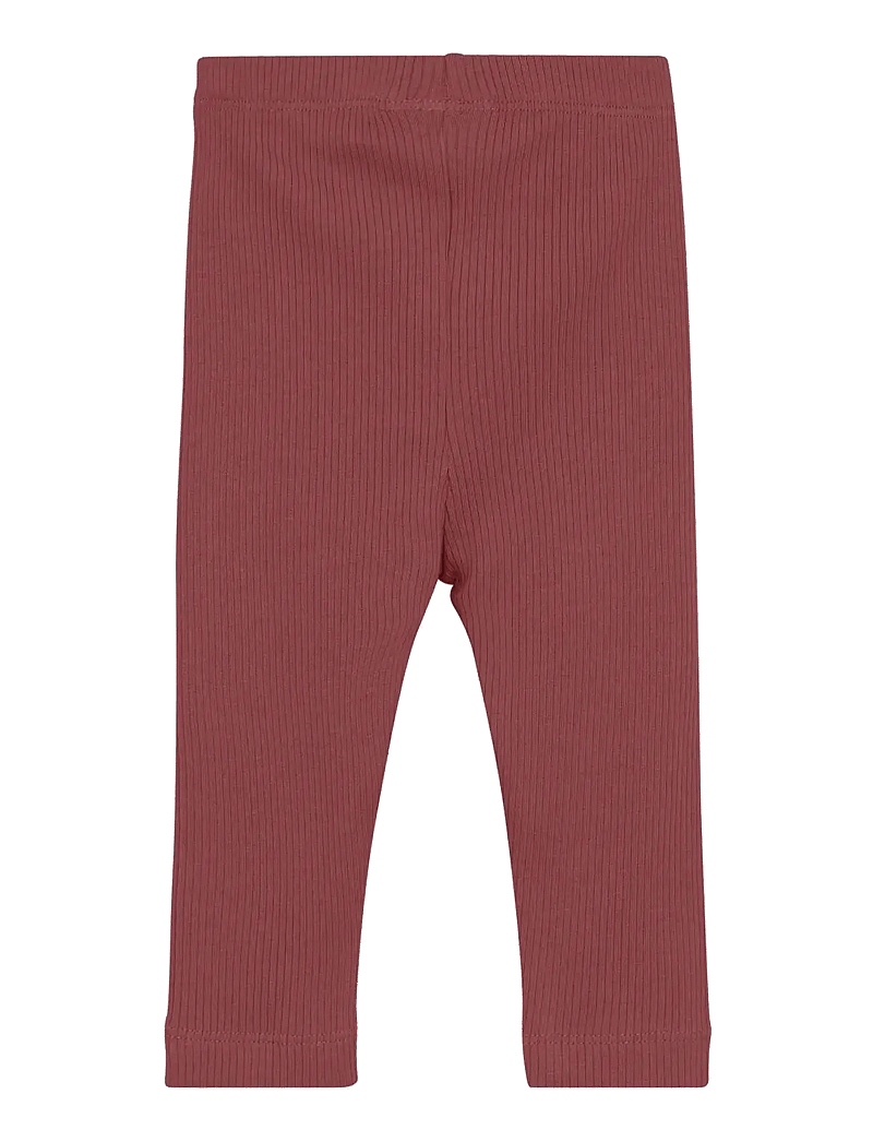 Minymo - Leggings Rib - leggings - withered rose - 1