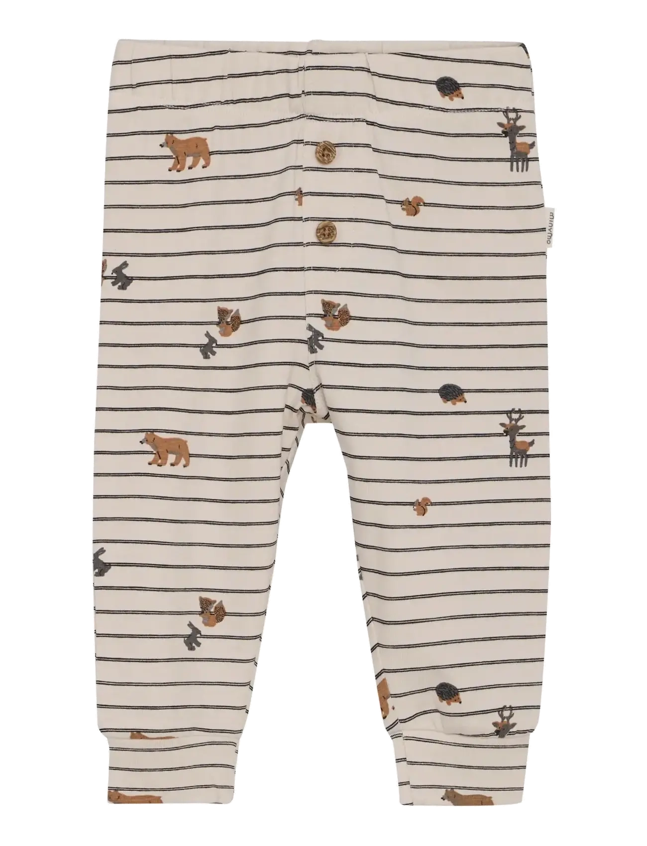 Minymo Pants AOP - Vauva 0-2 vuotta - SANDSHELL / beige