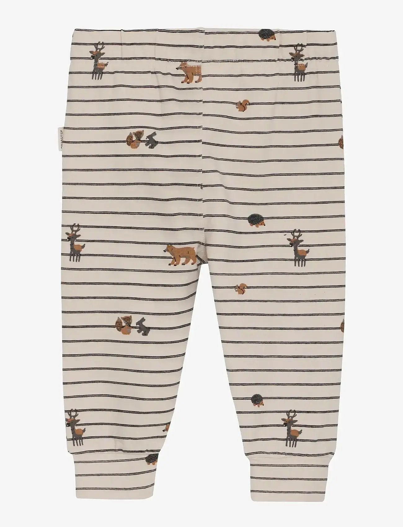 Minymo - Pants AOP - efterårstøj - sandshell - 1