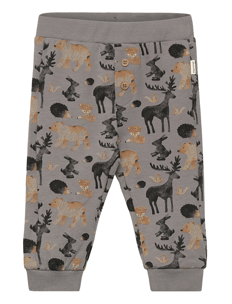 Minymo - Pants AOP Sweat - jogginghosen - cloudburst - 0