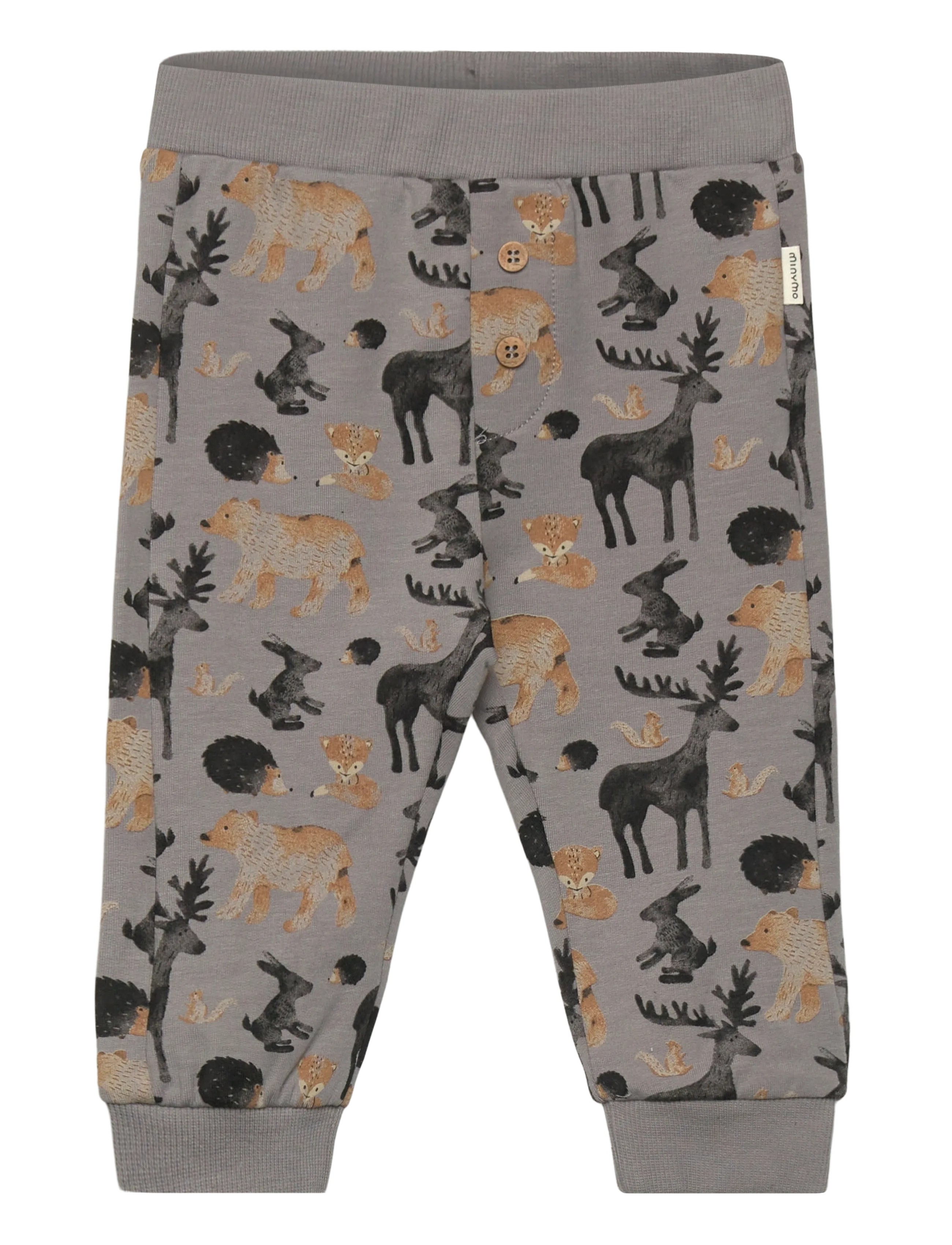 Minymo Pants AOP Sweat - Underdele - CLOUDBURST / grey