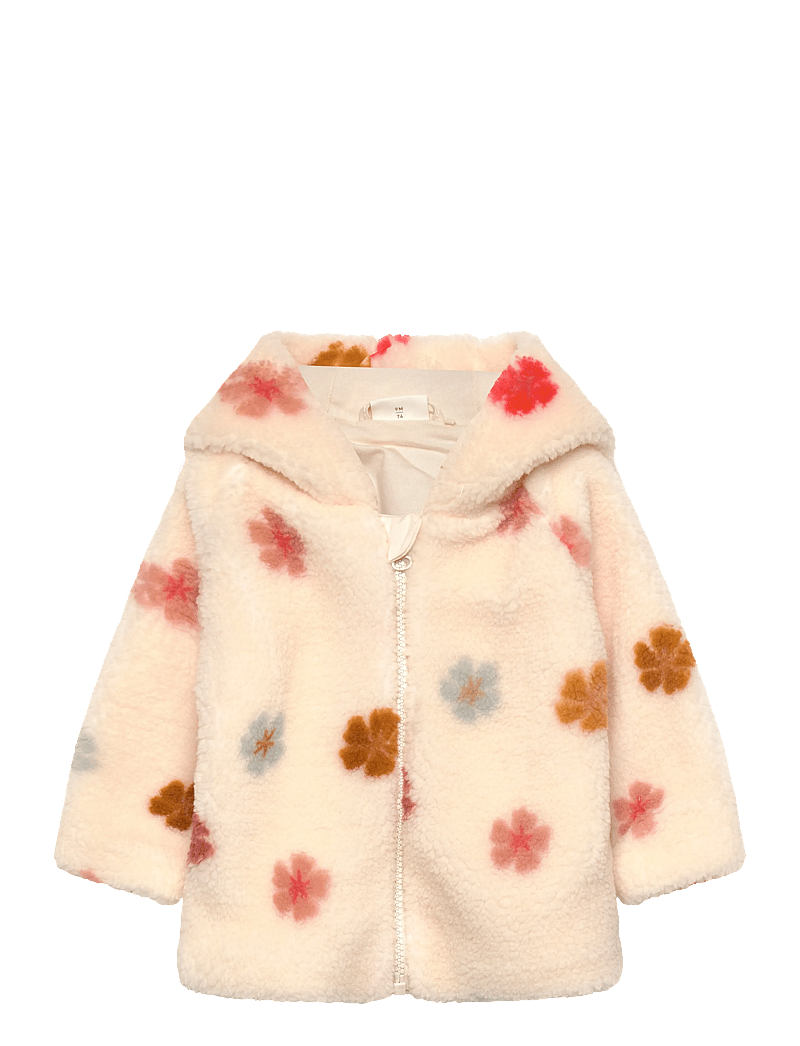 Minymo - Jacket Teddy w. Lining - fleecejackor - sandshell - 0