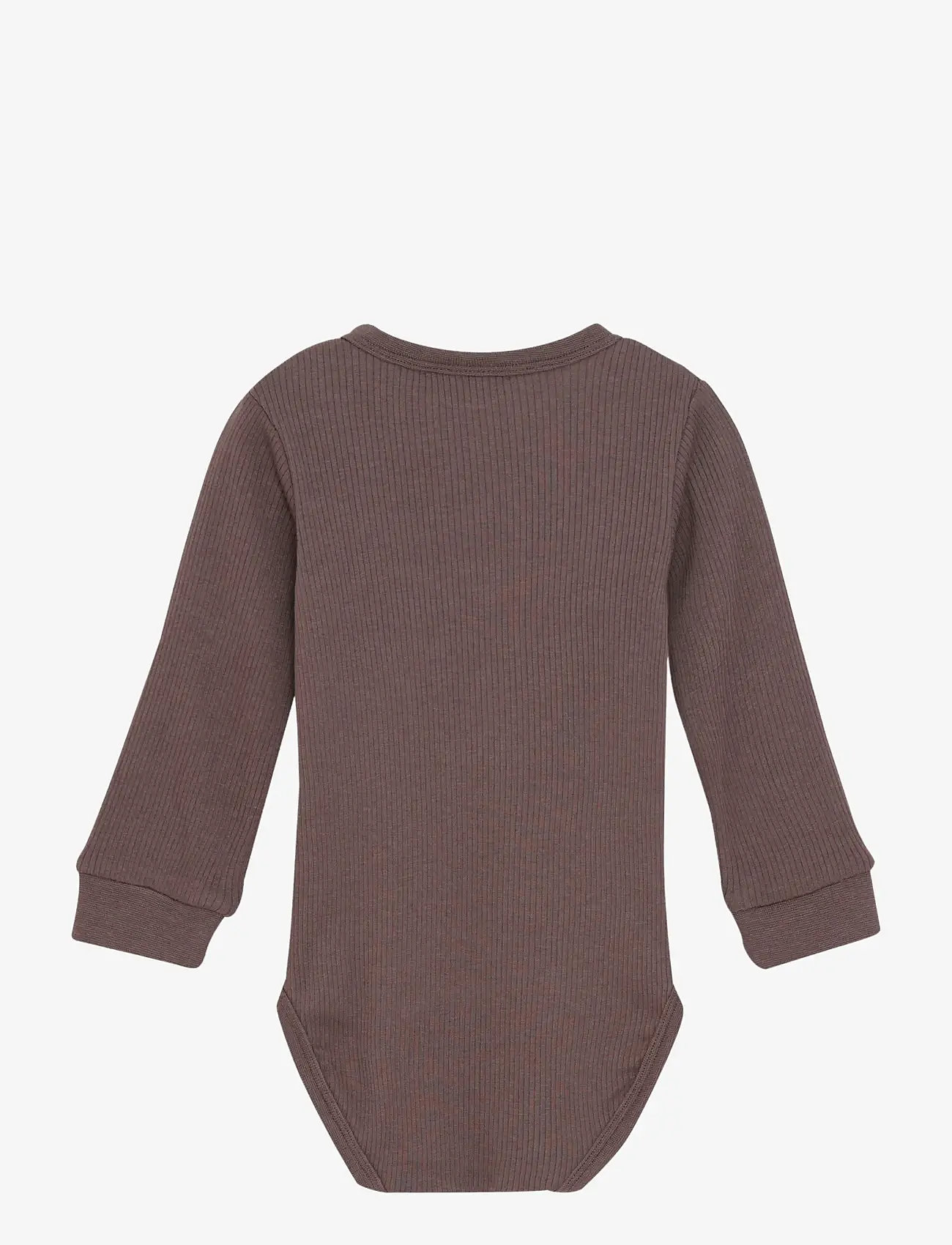 Minymo - Body LS Rib - long-sleeved - chocolate chip - 2