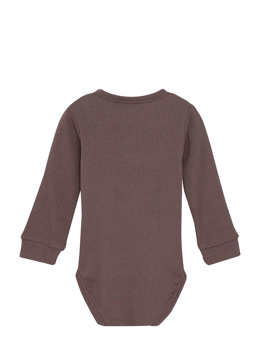 Minymo - Body LS Rib - pikkade varrukatega - chocolate chip - 2