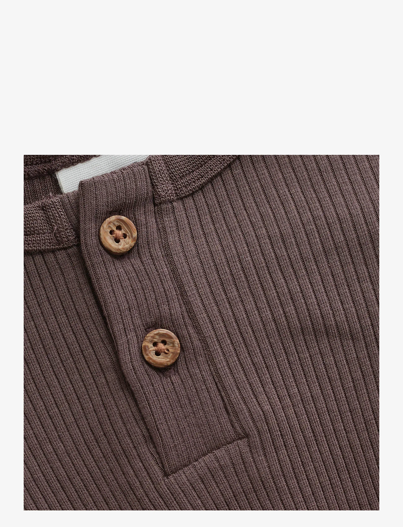 Minymo - Body LS Rib - long-sleeved - chocolate chip - 3