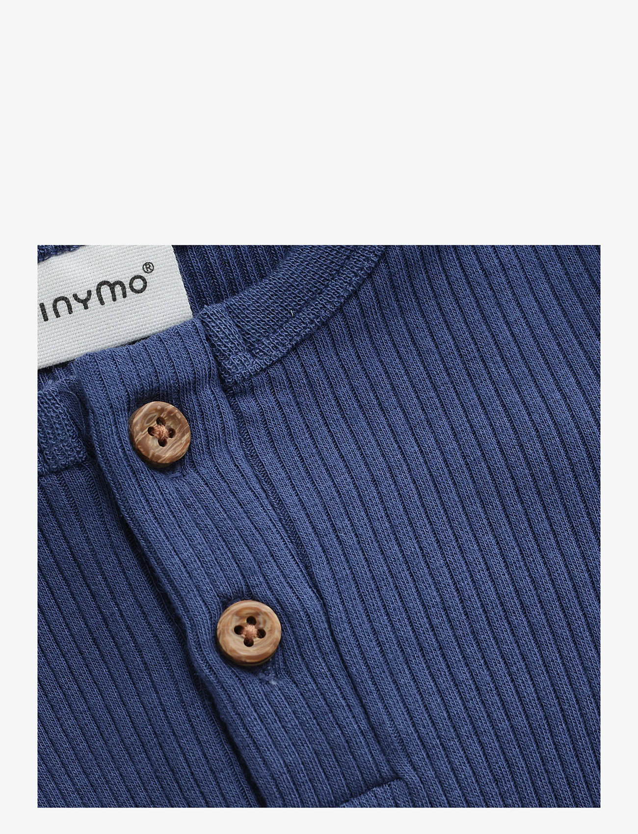 Minymo - Body LS Rib - langærmede - vintage indigo - 3