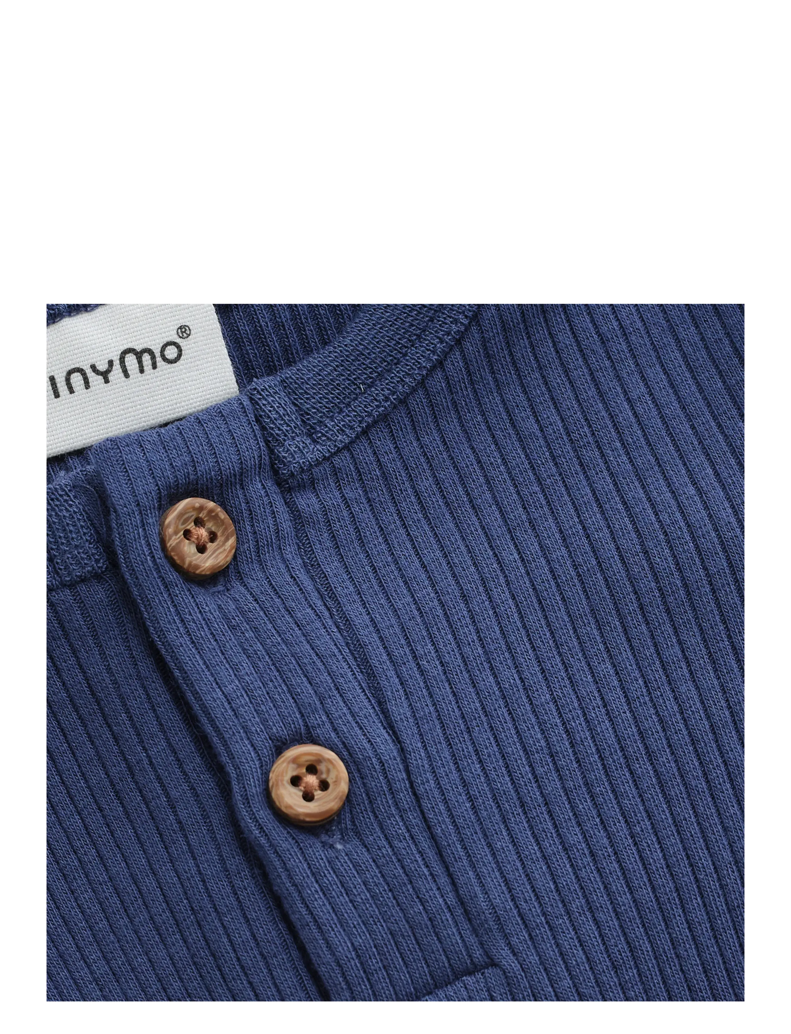 Minymo - Body LS Rib - langærmede - vintage indigo - 3